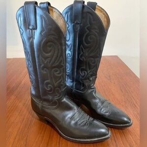 Justin cowboy boots western Black Sz 7